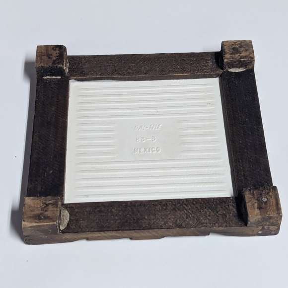 Vintage Mexican Framed Tile Tray - Picture 7 of 7